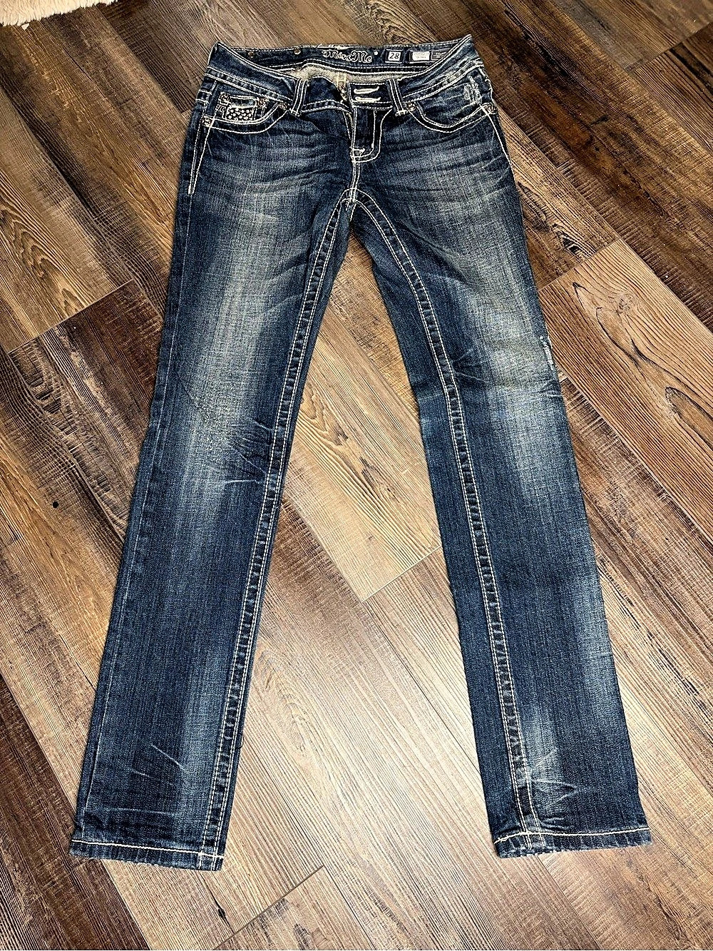 Miss Me Super Skinny Embellished Skinny Jeans Waist 28